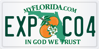 FL license plate EXPC04