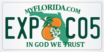 FL license plate EXPC05