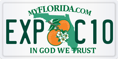FL license plate EXPC10
