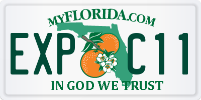 FL license plate EXPC11