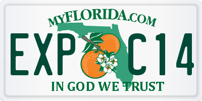 FL license plate EXPC14