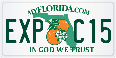 FL license plate EXPC15