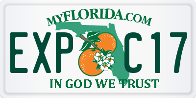 FL license plate EXPC17