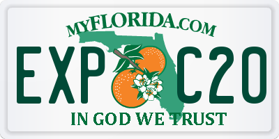 FL license plate EXPC20