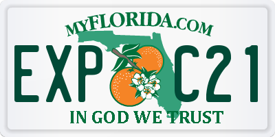 FL license plate EXPC21