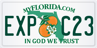 FL license plate EXPC23