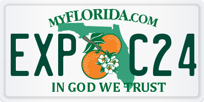 FL license plate EXPC24