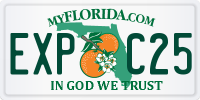 FL license plate EXPC25