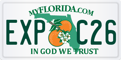 FL license plate EXPC26