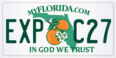 FL license plate EXPC27