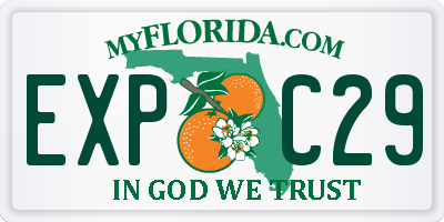 FL license plate EXPC29