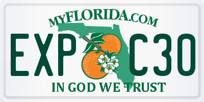 FL license plate EXPC30