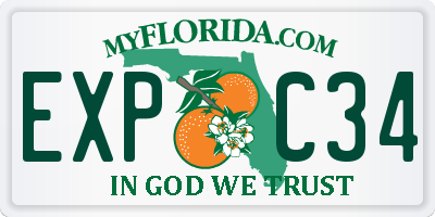 FL license plate EXPC34