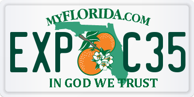 FL license plate EXPC35