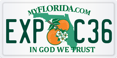 FL license plate EXPC36