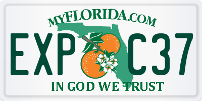 FL license plate EXPC37