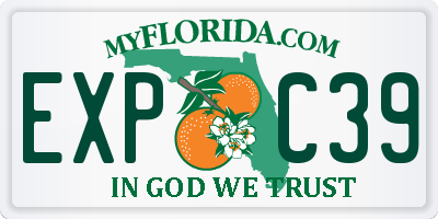 FL license plate EXPC39