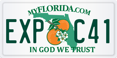FL license plate EXPC41