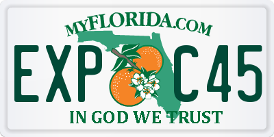 FL license plate EXPC45