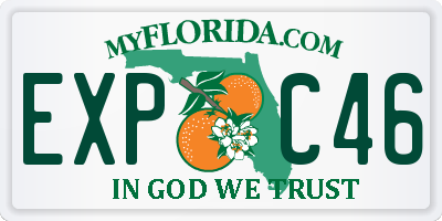 FL license plate EXPC46