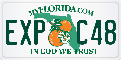 FL license plate EXPC48