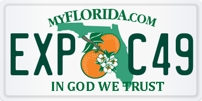 FL license plate EXPC49