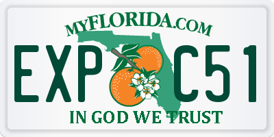 FL license plate EXPC51