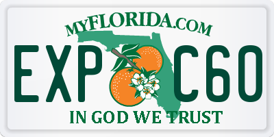 FL license plate EXPC60