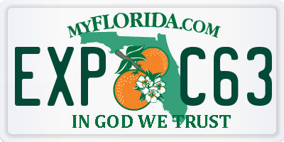 FL license plate EXPC63