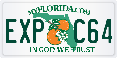 FL license plate EXPC64