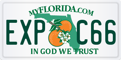 FL license plate EXPC66