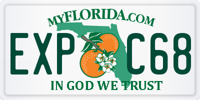 FL license plate EXPC68