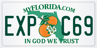 FL license plate EXPC69