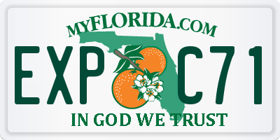 FL license plate EXPC71