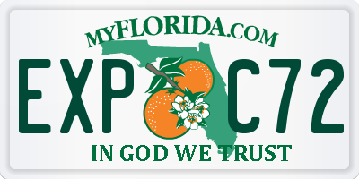 FL license plate EXPC72