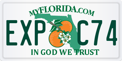 FL license plate EXPC74