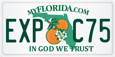 FL license plate EXPC75