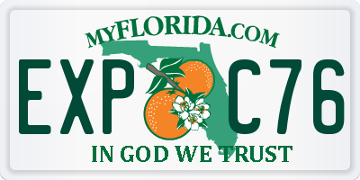 FL license plate EXPC76