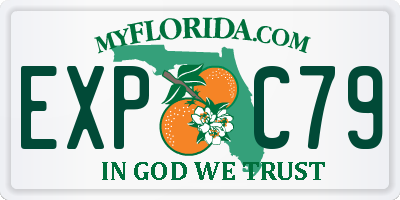 FL license plate EXPC79