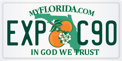 FL license plate EXPC90