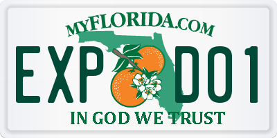 FL license plate EXPD01