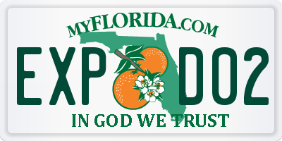 FL license plate EXPD02
