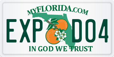 FL license plate EXPD04
