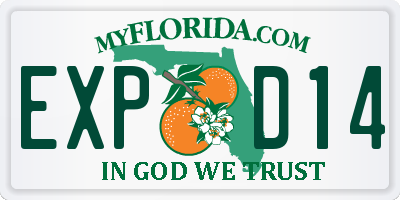 FL license plate EXPD14