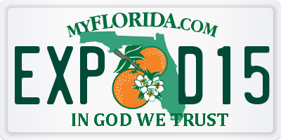 FL license plate EXPD15