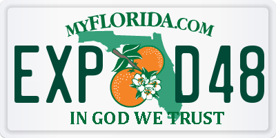 FL license plate EXPD48