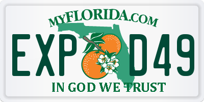 FL license plate EXPD49