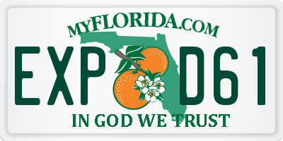 FL license plate EXPD61