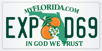 FL license plate EXPD69