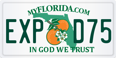 FL license plate EXPD75